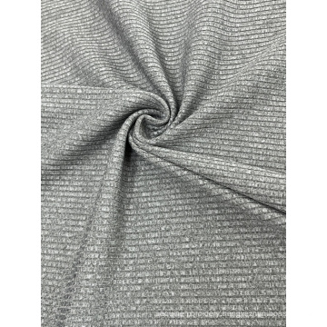 polyester spandex rib brush 2*2/4*4 knitted dyed fabric